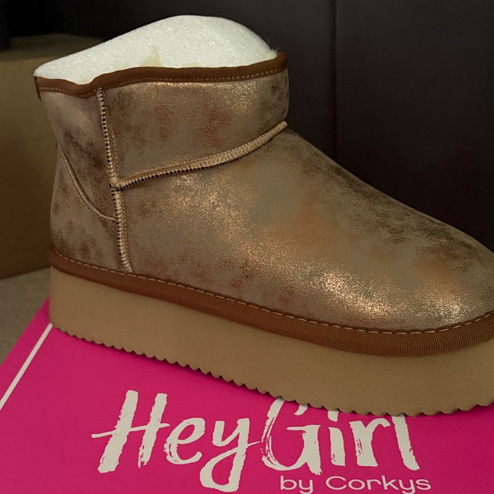 Women's Bronze Ankle Booties